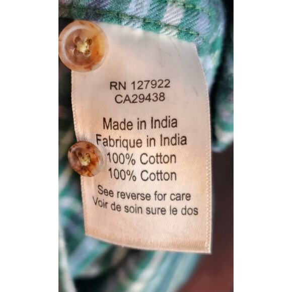 Mountain Khakis Men's Cotton Flannel Button Up. Green Plaid. Size XL - Picture 5 of 6